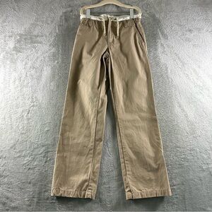 JANIE AND JACK Khaki Roll-up Cotton Pants Tan Size 8 Adjustable Waist